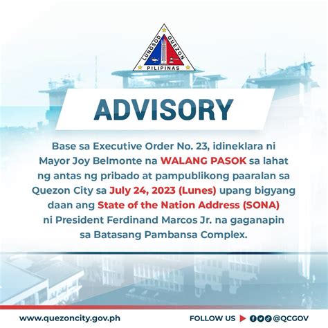 walang pasok announcement today quezon city|QC mayor vows to announce class suspension before .